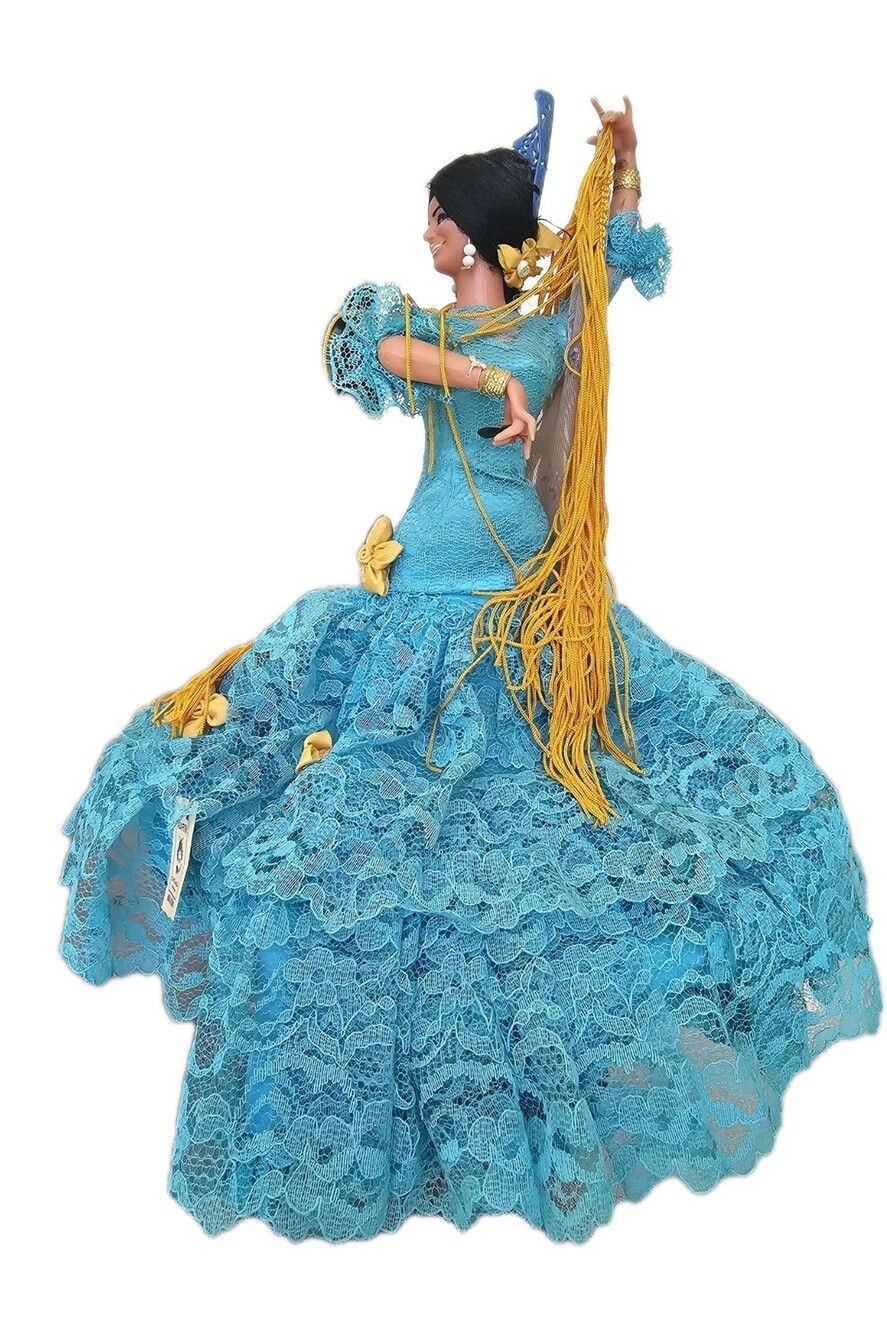 Vintage Marin Chiclana Spanish Flamenco Dancer Doll Figure 8"
